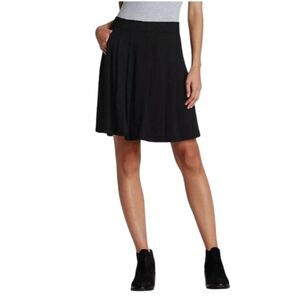 Eileen Fisher Mini Skirt Womens Large Pullon Stretchy Timeless Capsule Black